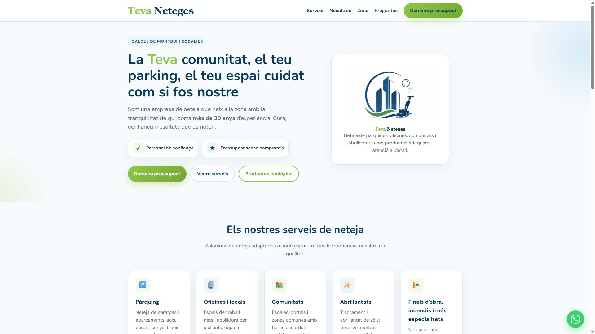 Web La Teva Neteja / Teva Neteges