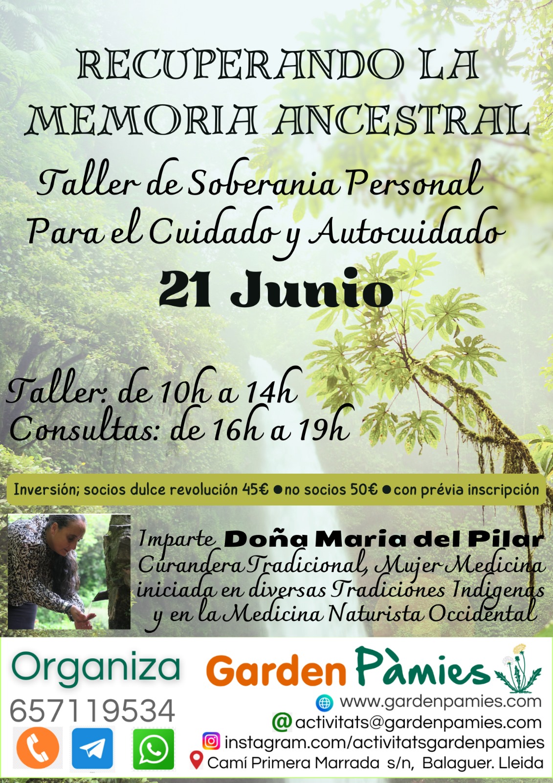 RECUPERANDO LA MEMORIA ANCESTRAL: Taller de Soberanía Personal para el Cuidado y Autocuidado