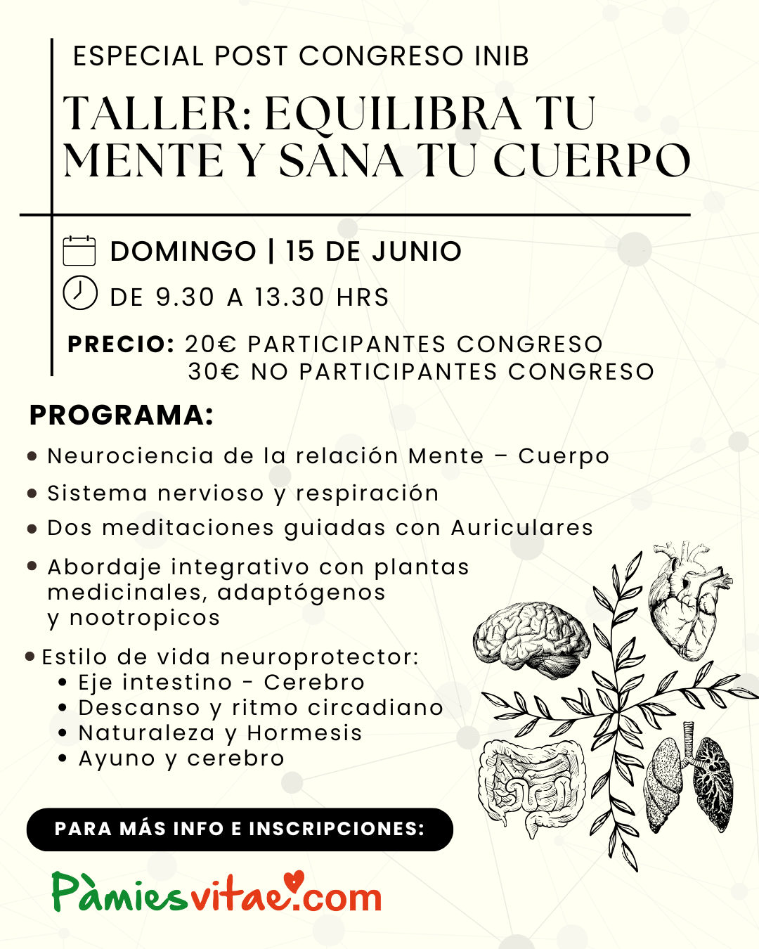 Taller: Equilibra tu mente y sana tu cuerpo.
