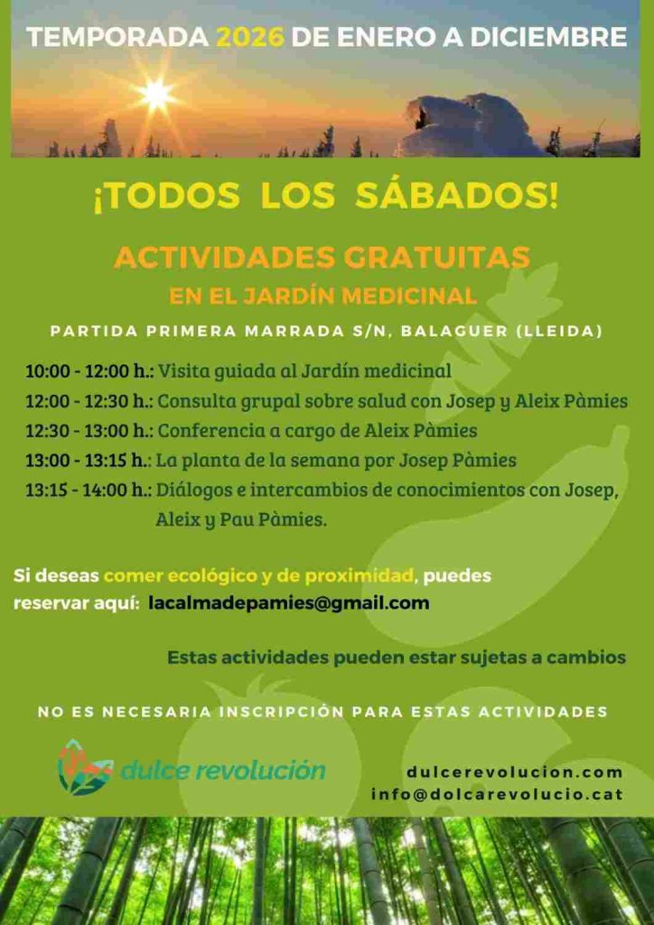 Activitats gratuïtes al Jardí Medicinal de Dolça Revolució