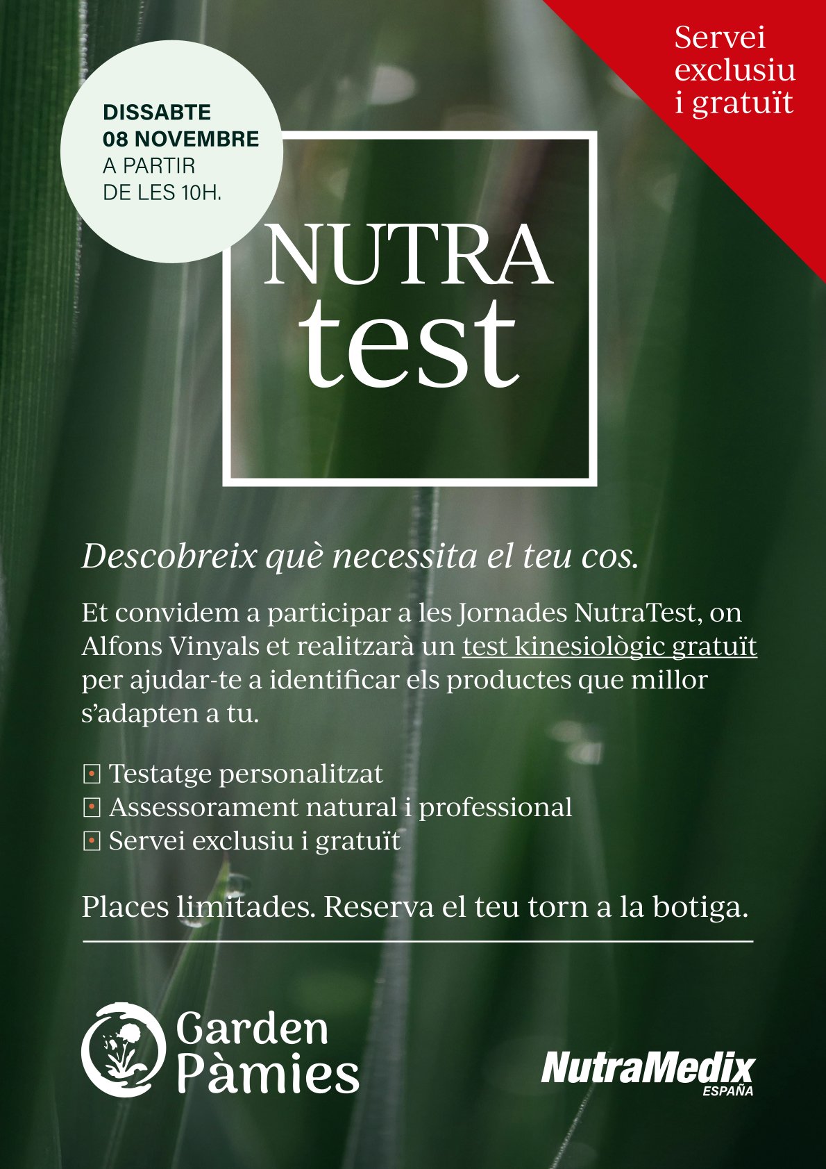 Descobreix que necessita el teu cos. "Test de ressonància a través pols" 08/11/2025