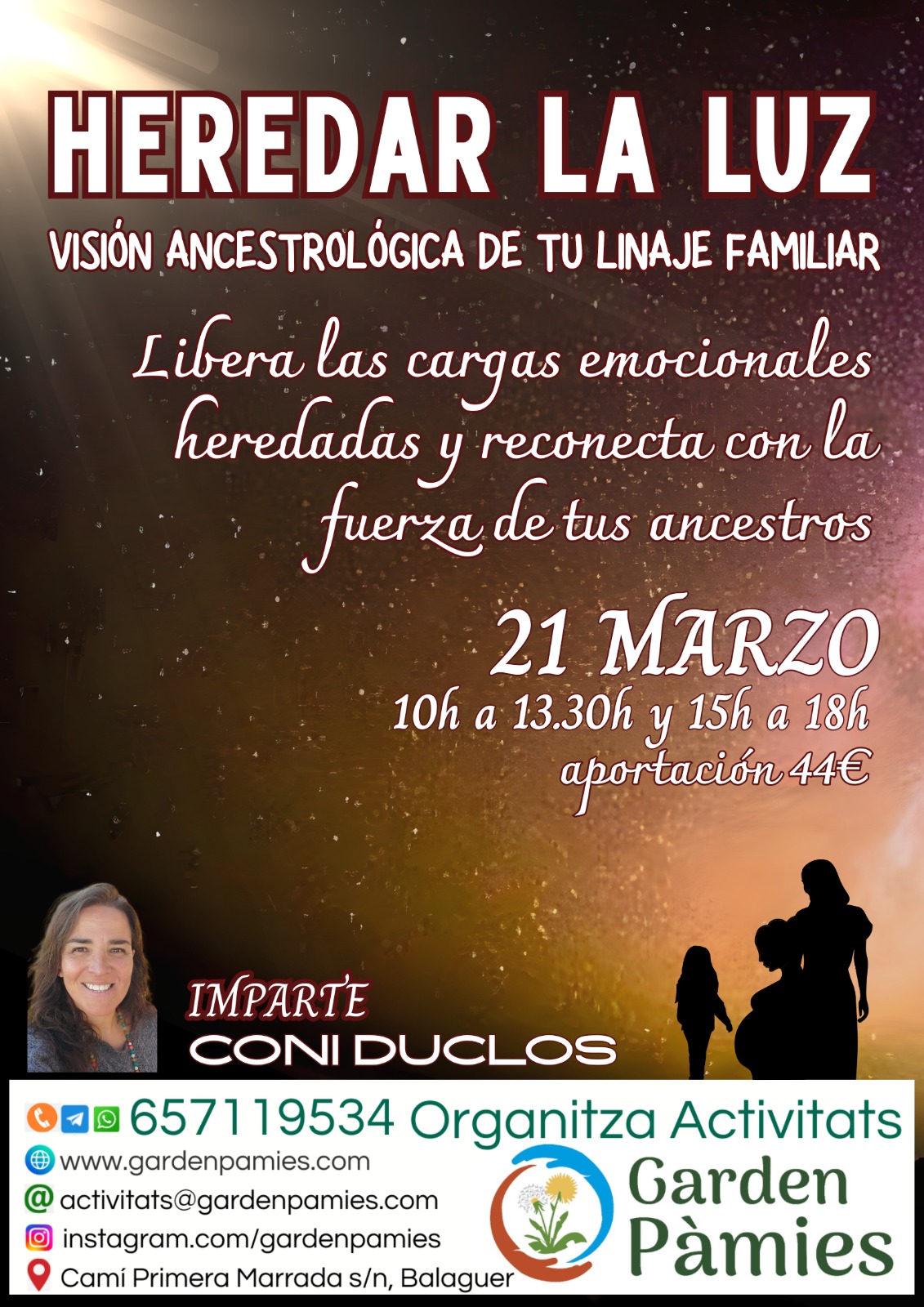 Heredar la Luz, Visión Ancestrológica de tu Linaje Familiar. 21/3/2026