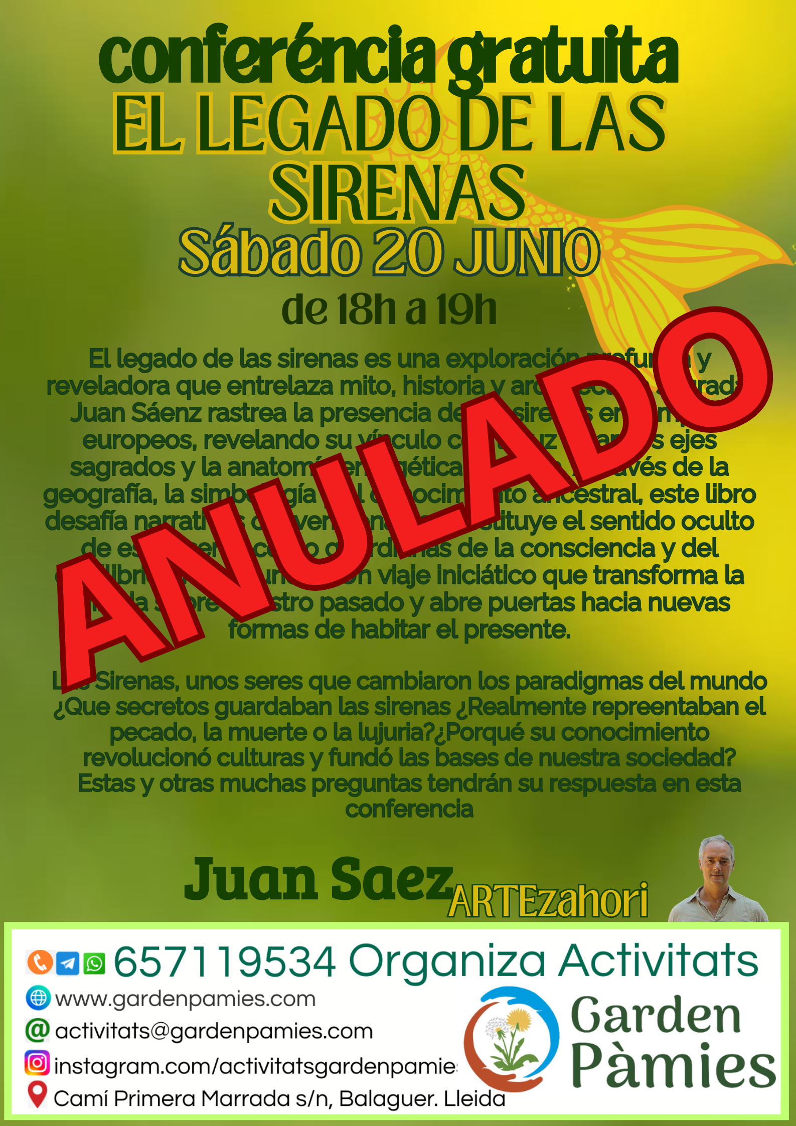 ANULADO!!!! CONFERENCIA GRATUITA "El Legado de las Sirenas"